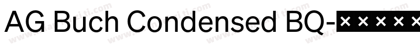 AG Buch Condensed BQ字体转换